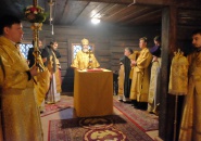 5 октября 2014 г. Первая служба в храме св.вмч.Дмитрий Солунского в Старой Ладоге.